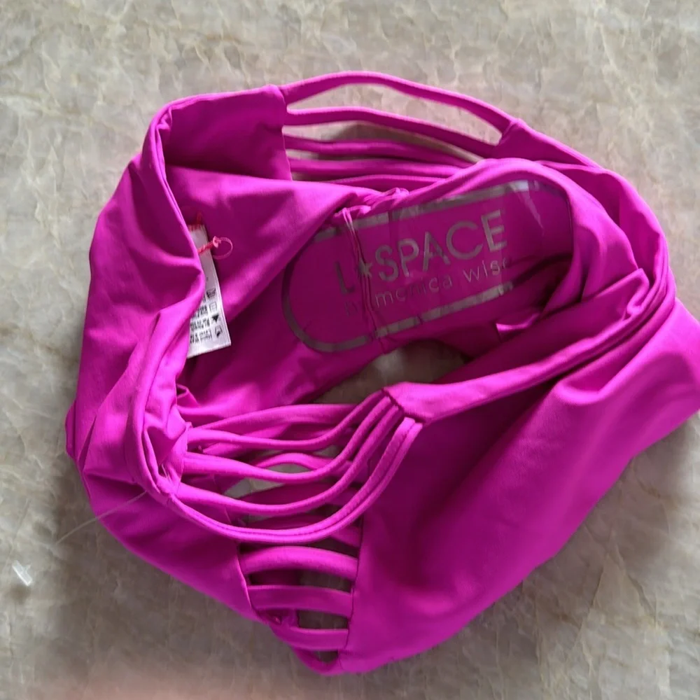 NWOT L*SPACE Fuchsia‎ Harrington Bikini Bottom Retails $119